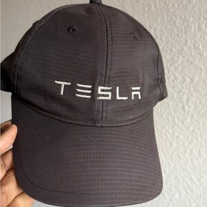 Tesla Designed in USA 🧢 hat micro check pattern